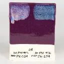 Eggplant Under SW-401 Light Flux (left) and SW-402 Dark Flux (right), Cone 6