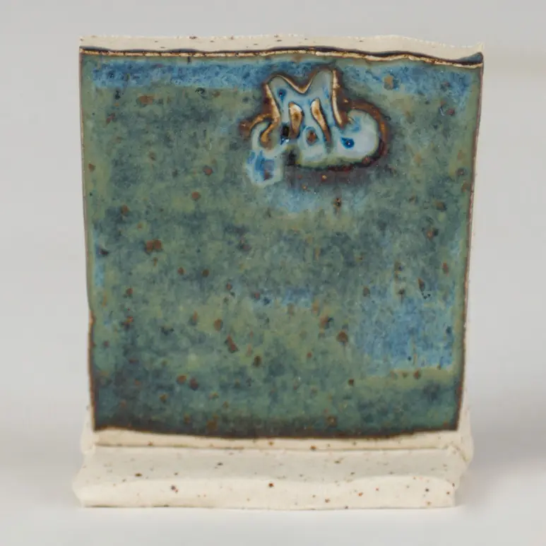 Stoned Denim on Speckled White Clay, Cone 6