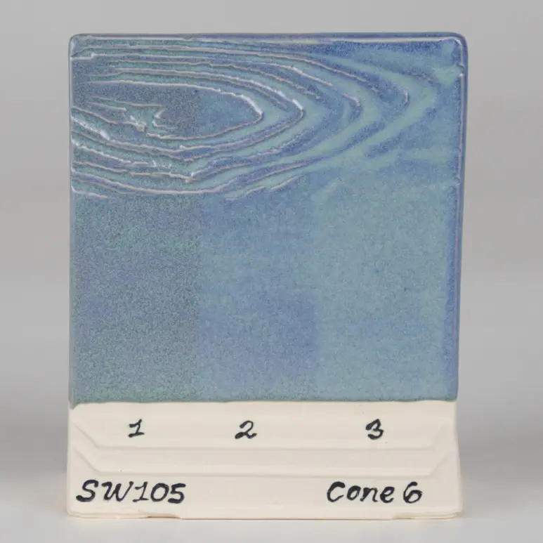 Frost Blue, 1, 2 , 3 Coats, Cone 6